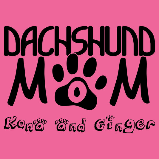 Dachshund Mom Paw Text - Women's Tri-Blend T-Shirt