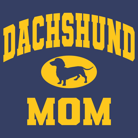 Dachshund Mom or Dad Sport Arch - Personalized Custom Adult Unisex T-Shirt
