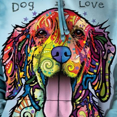 Dog Is Love - Adult Unisex Hoodie Sweatshirt