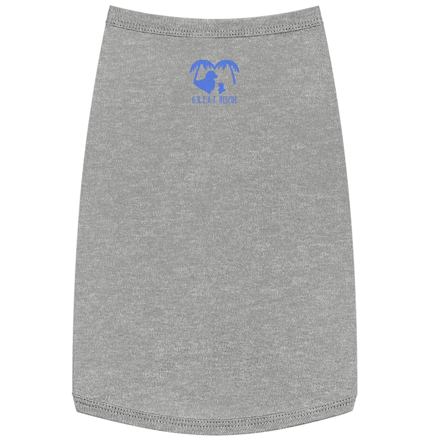 GREAT Rescue Name and Number - Personalized Custom Pet Tank Top - Grey