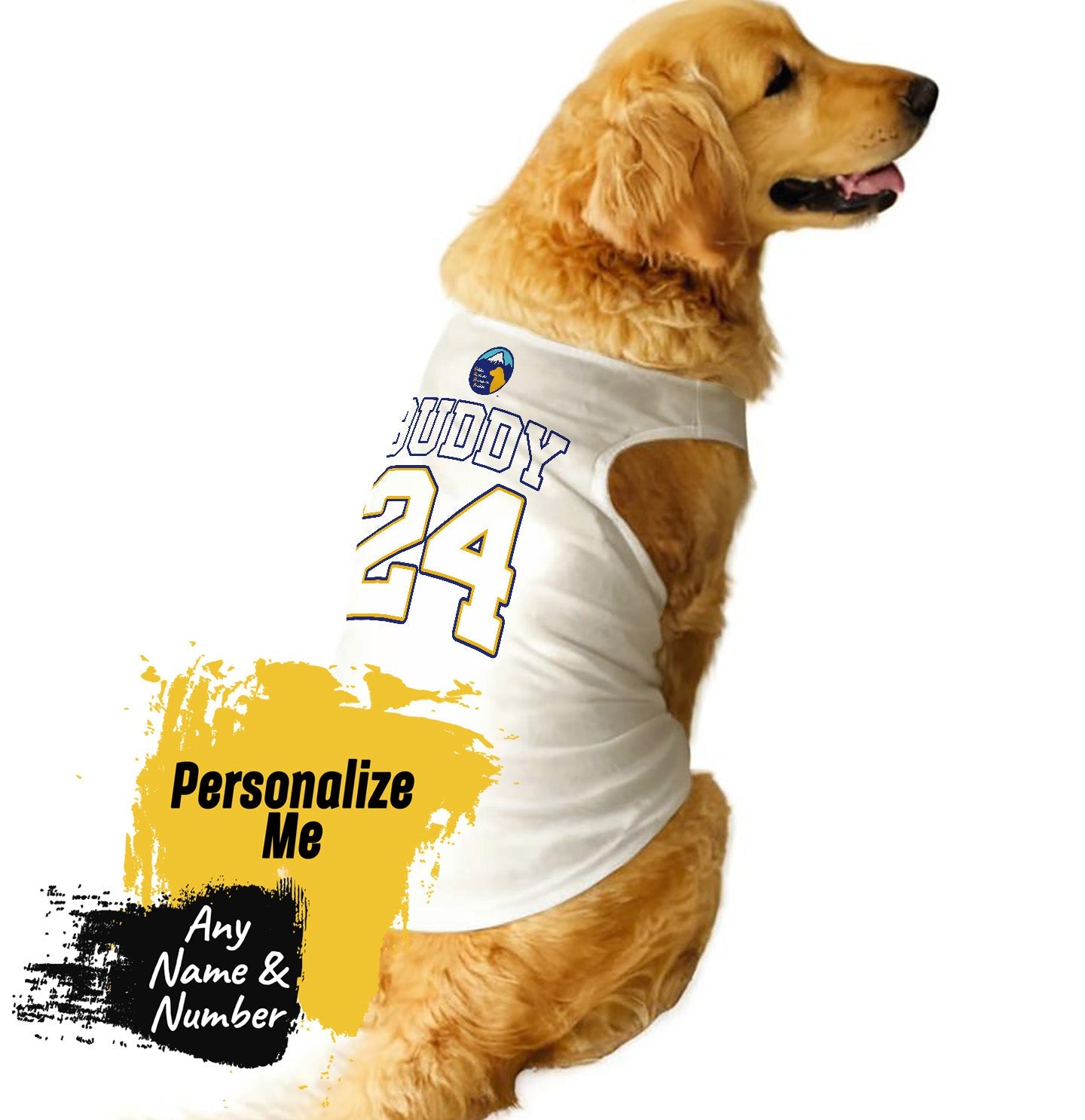 GRRR Name and Number - Personalized Custom Pet Tank Top - Main