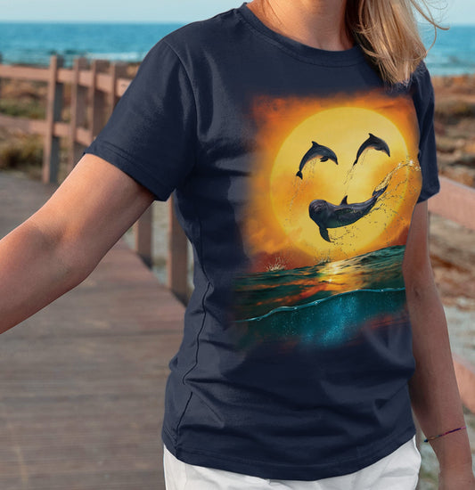 Dolphin Emoji Smily - Adult Unisex T-Shirt - Main