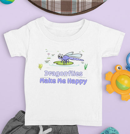 Dragonfly Toon Make Me Happy - Toddler Unisex T-Shirt - Main