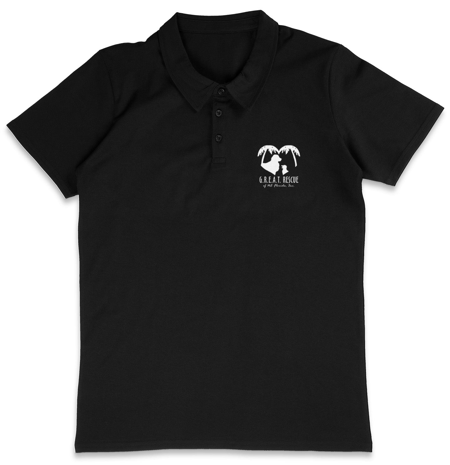 G.R.E.A.T. Rescue LC Logo - Adult Micro-Mesh Polo - Black - X-Large - Sizes