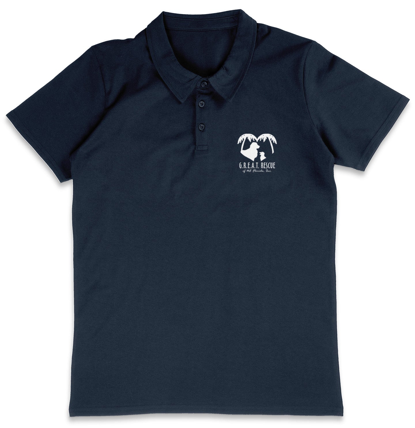 G.R.E.A.T. Rescue LC Logo - Adult Micro-Mesh Polo - Forest Green - Small - Navy