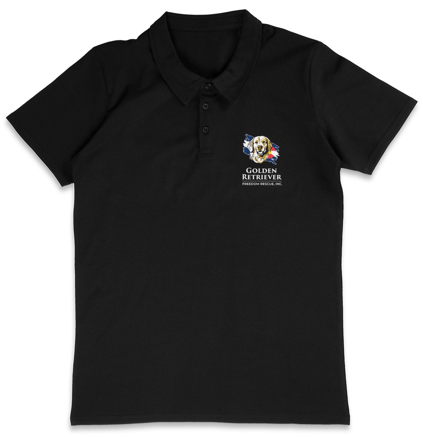 GRFR Main LC Logo - Adult Micro-Mesh Polo - Light Blue - 2X-Large - Charcoal