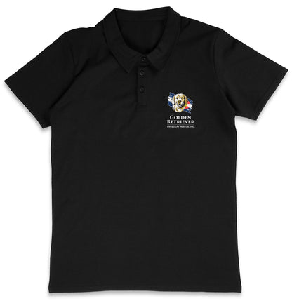 GRFR Main LC Logo - Adult Micro-Mesh Polo - Light Blue - 2X-Large - Charcoal