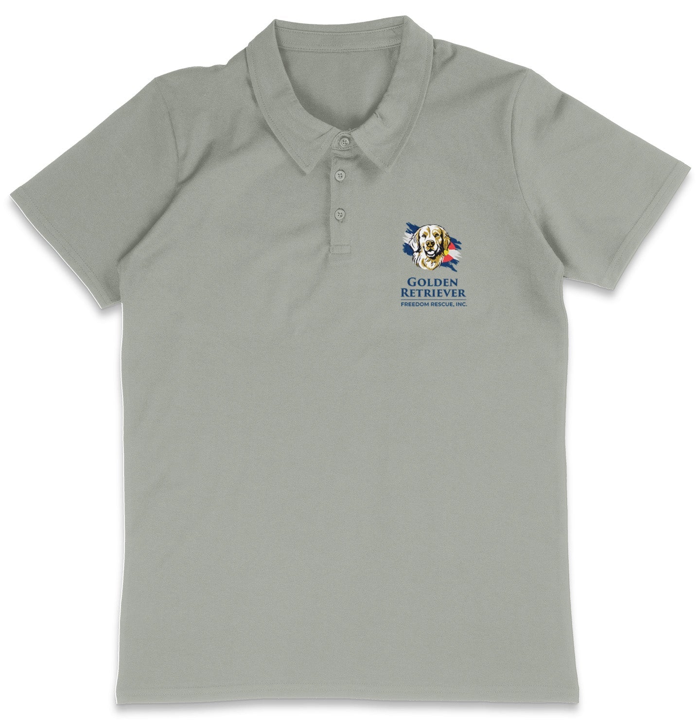 GRFR Main LC Logo - Adult Micro-Mesh Polo - Black - Small - Red