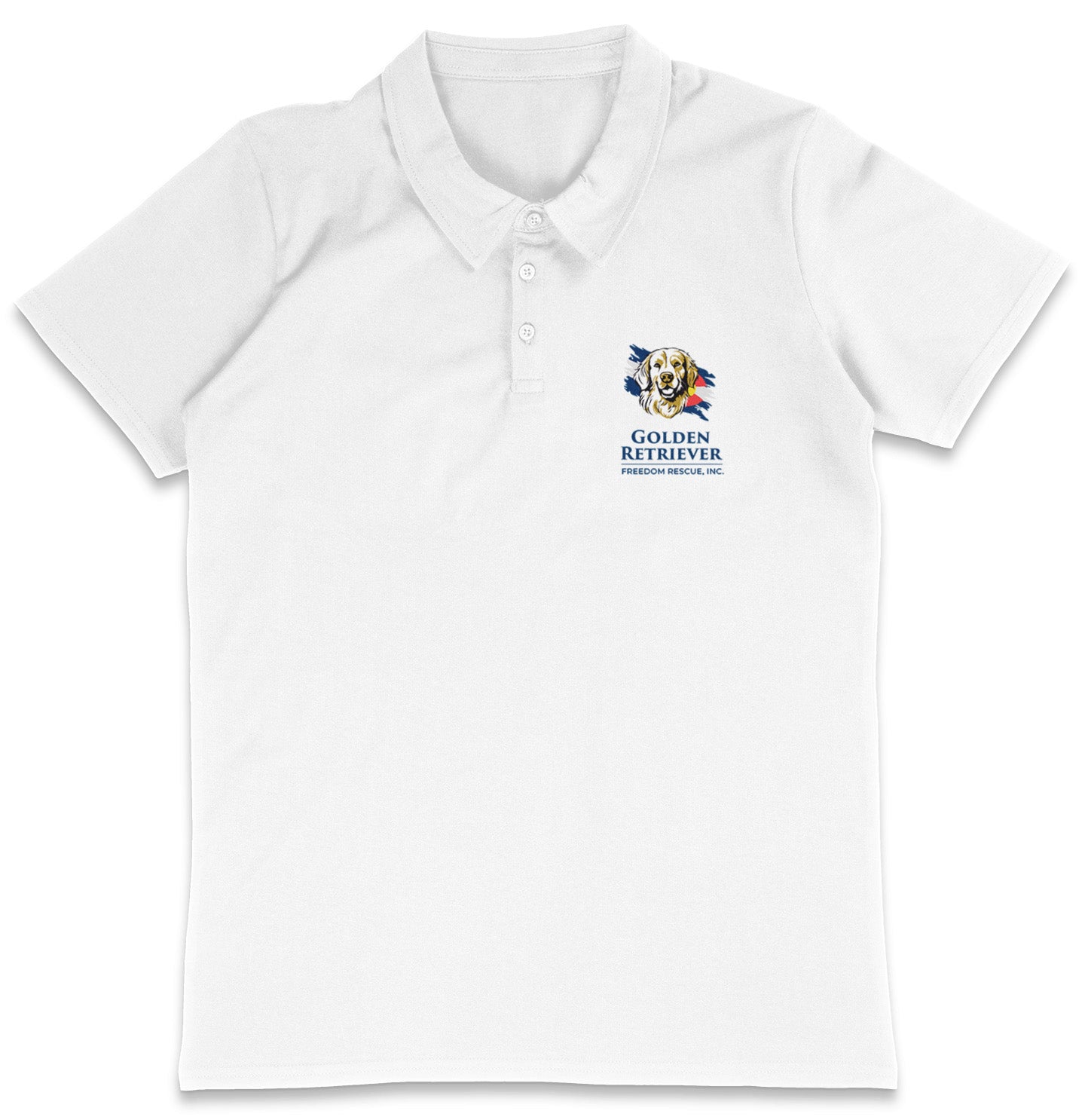 GRFR Main LC Logo - Adult Micro-Mesh Polo - Black - X-Large - White