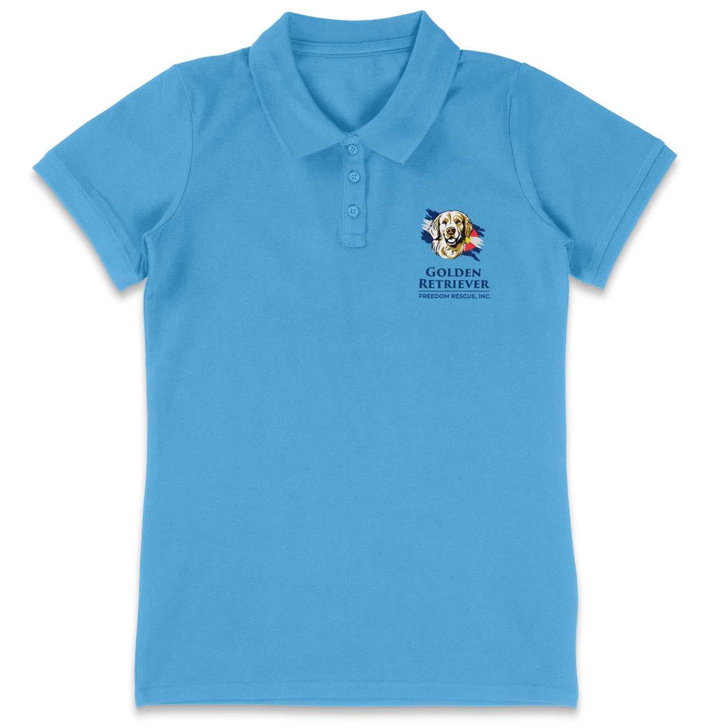 GRFR Main LC Logo - Women's Micro-Mesh Polo - Light Blue - X-Large - Sizes