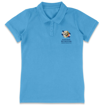 GRFR Main LC Logo - Women's Micro-Mesh Polo - Light Blue - X-Large - Sizes