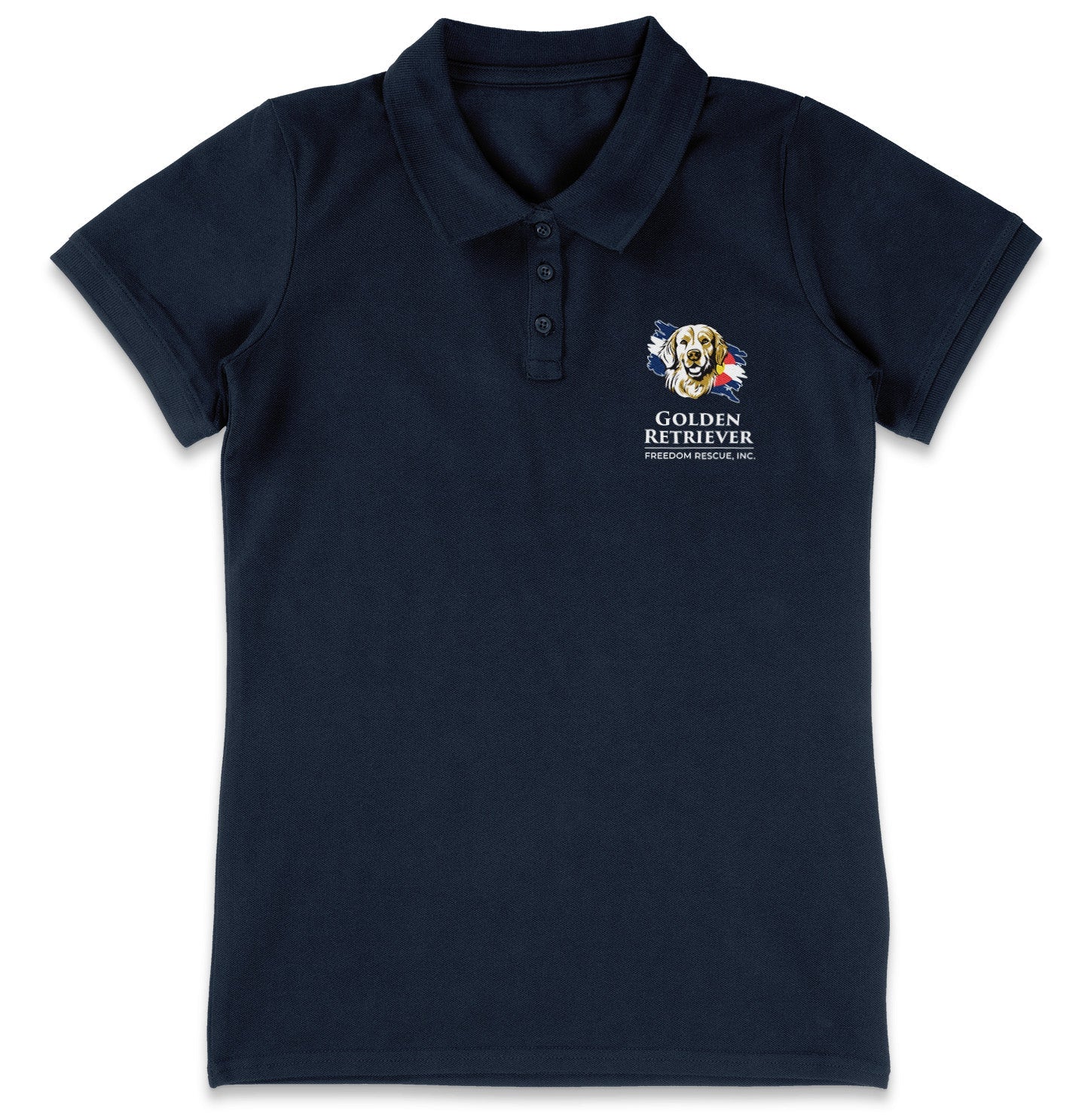 GRFR Main LC Logo - Women's Micro-Mesh Polo - Black - Large - Yellow