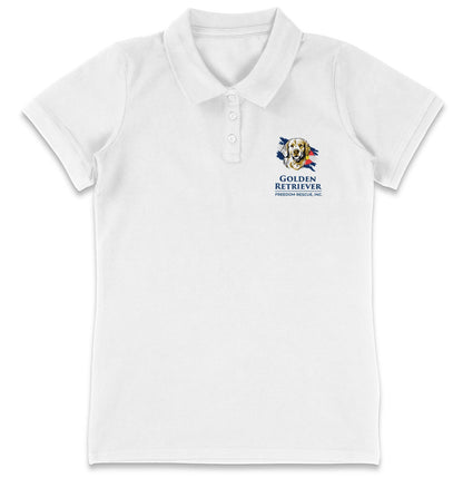 GRFR Main LC Logo - Women's Micro-Mesh Polo - Light Blue - Medium - Graphic