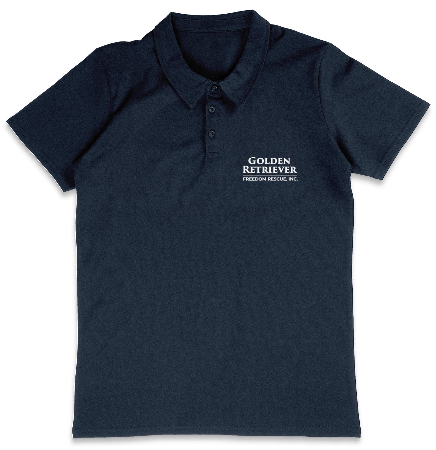 GRFR Text LC Logo - Adult Micro-Mesh Polo - Black - Medium - Navy
