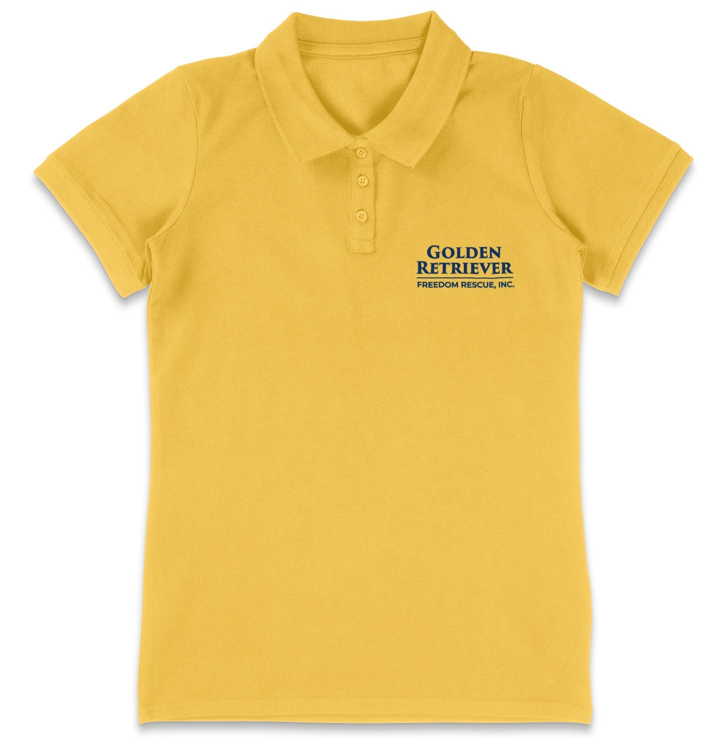 GRFR Text LC Logo - Women's Micro-Mesh Polo - Black - Large - Yellow