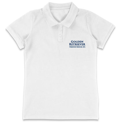 GRFR Text LC Logo - Women's Micro-Mesh Polo - Black - X-Large - White