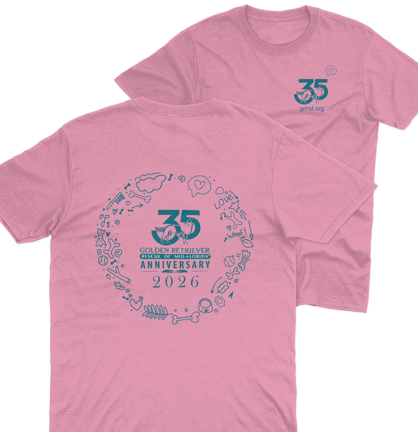 GRRMF Doodles - Adult Unisex T-Shirt - Grey - X-Large - Sizes