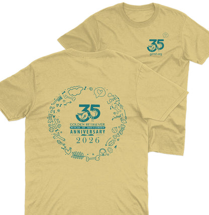 GRRMF Doodles - Adult Unisex T-Shirt - Pink - Small - Yellow