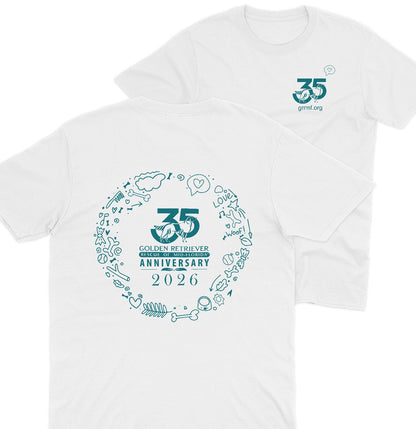 GRRMF Doodles - Adult Unisex T-Shirt - Pink - Medium - White