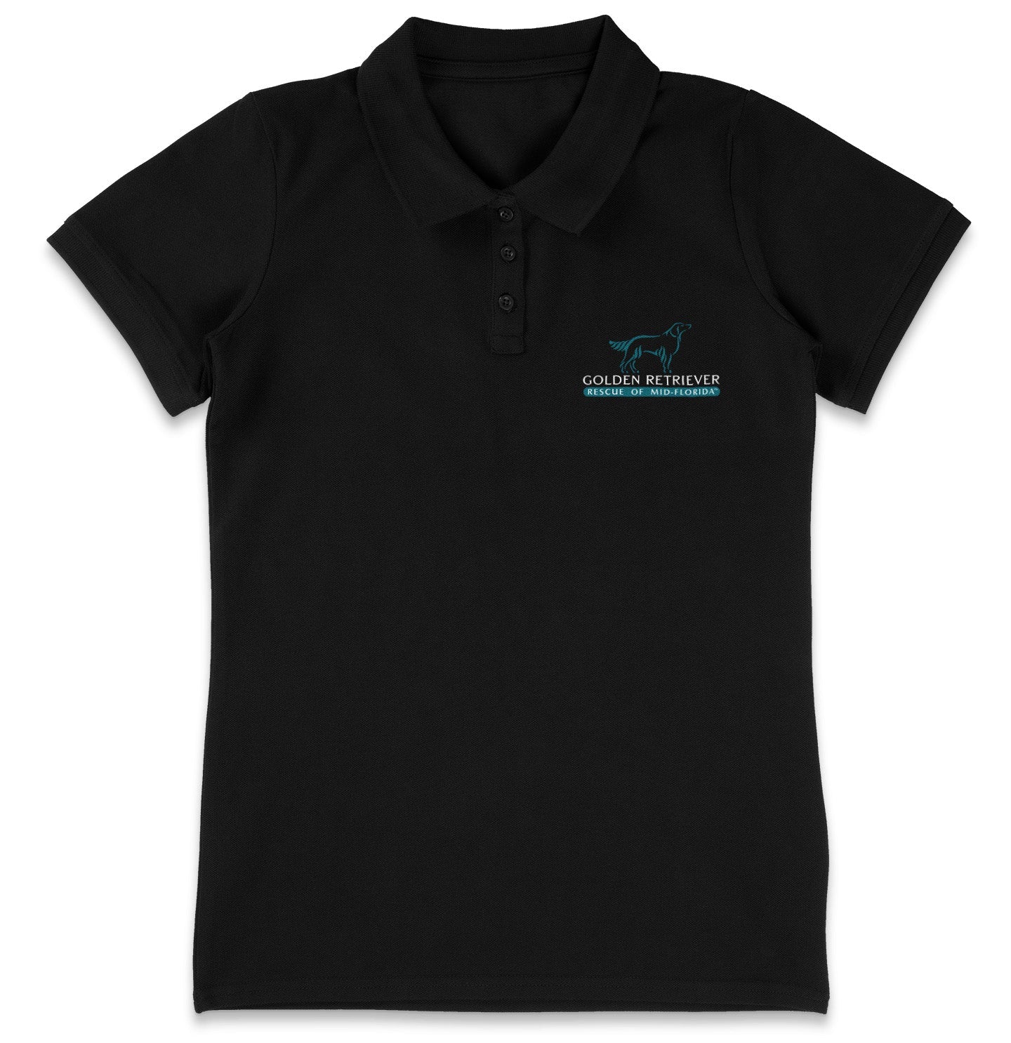 Golden Retriever Rescue of Mid-Florida LC Logo - Women's Micro-Mesh Polo - Light Blue - 2X-Large - Grey