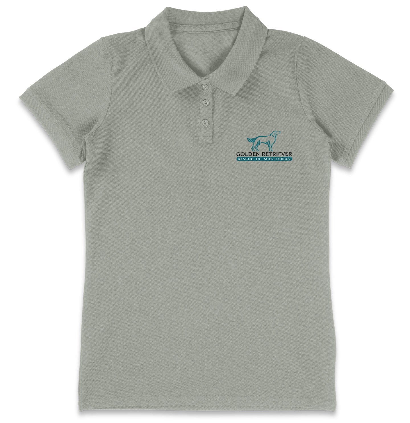 Golden Retriever Rescue of Mid-Florida LC Logo - Women's Micro-Mesh Polo - Light Blue - 3X-Large - Navy
