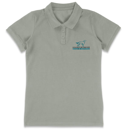 Golden Retriever Rescue of Mid-Florida LC Logo - Women's Micro-Mesh Polo - Light Blue - 3X-Large - Navy