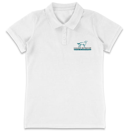 Golden Retriever Rescue of Mid-Florida LC Logo - Women's Micro-Mesh Polo - Black - Small - White