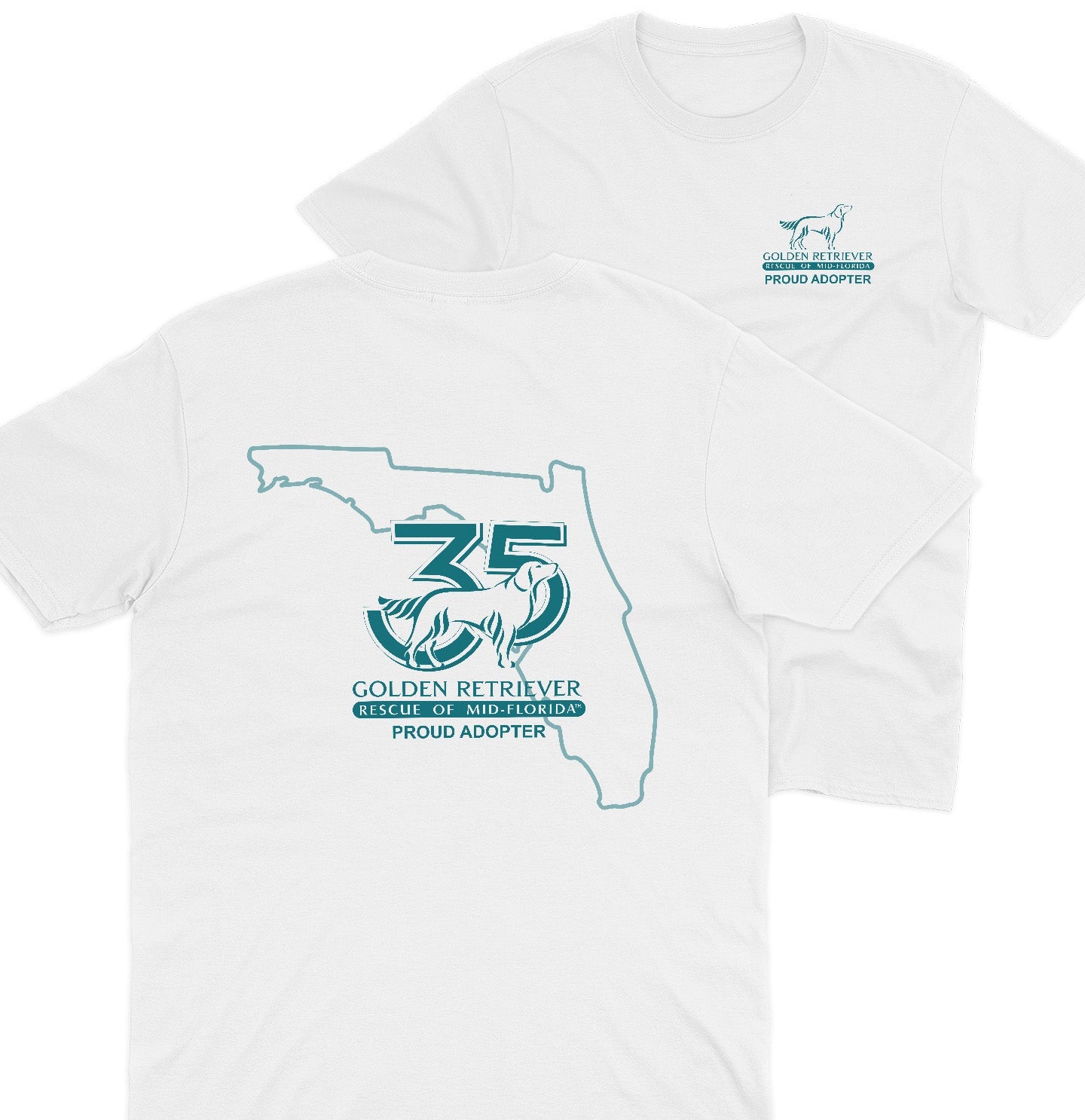 GRRMF 35 Years Florida Map - Adult Unisex T-Shirt - Black - Small - White