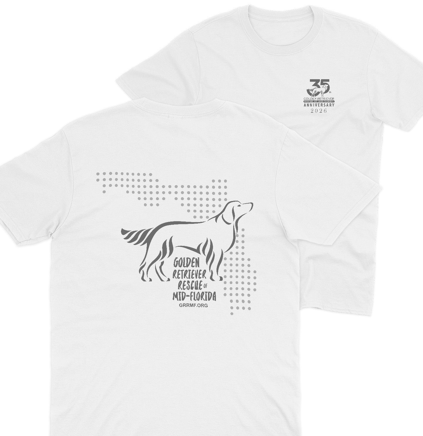 GRRMF Dot Florida Map - Adult Unisex T-Shirt - Black - 2X-Large - White