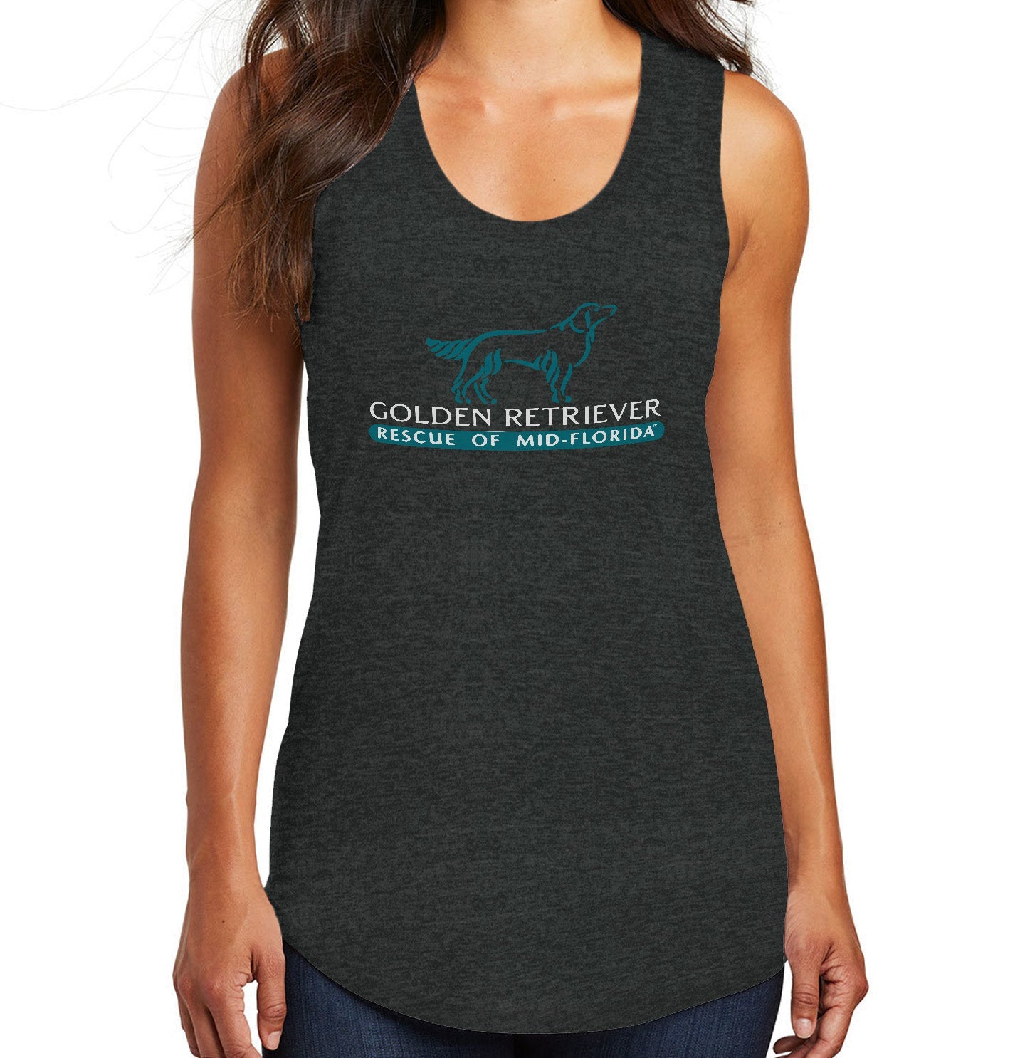 Golden Retriever Rescue of Mid-Florida Logo - Women's Tri-Blend Racerback Tank