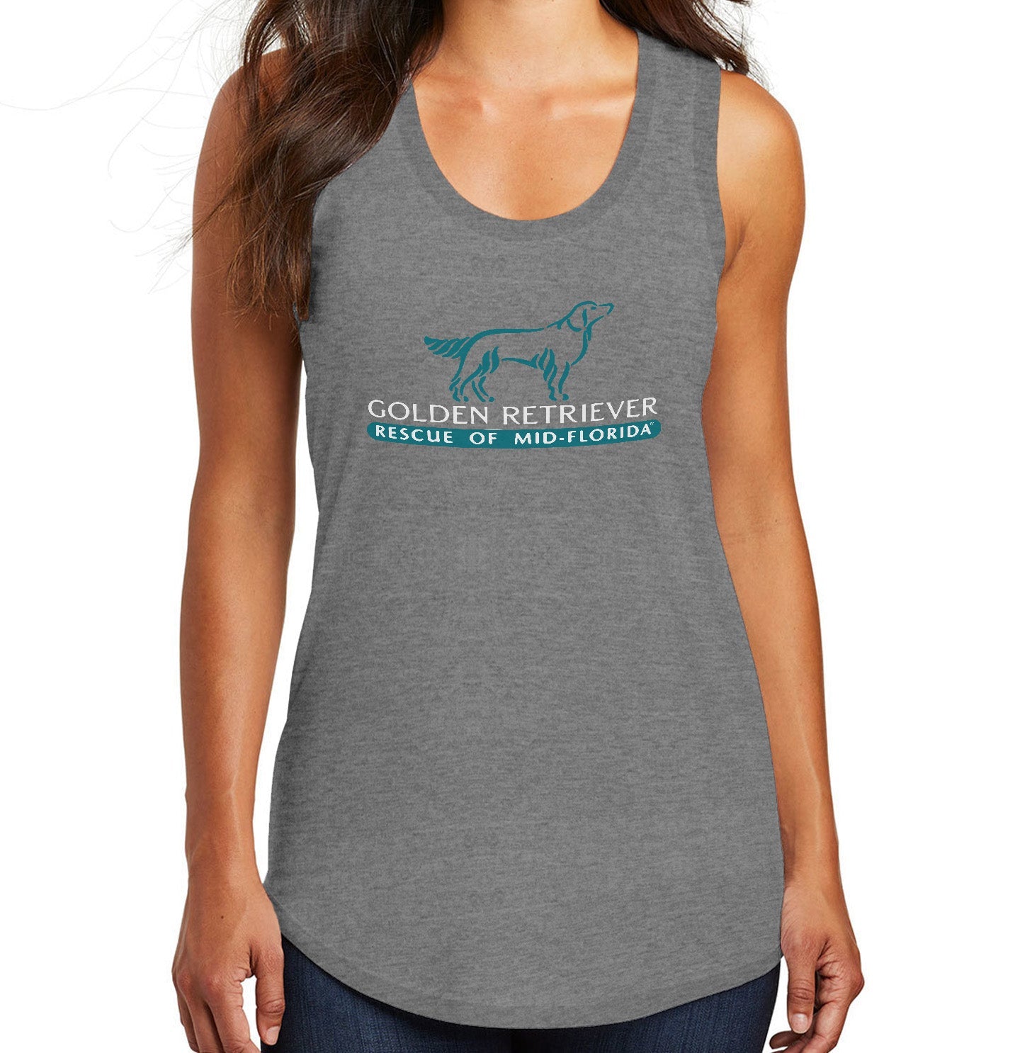 Golden Retriever Rescue of Mid-Florida Logo - Women's Tri-Blend Racerback Tank