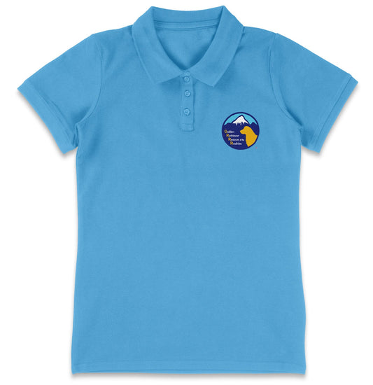GRRR LC Logo - Women's Micro-Mesh Polo - Light Blue - Medium - Graphic