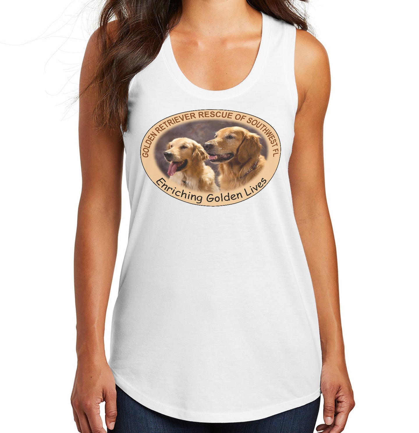 GRRSWF Enriching Golden Lives - Women's Tri-Blend Racerback Tank