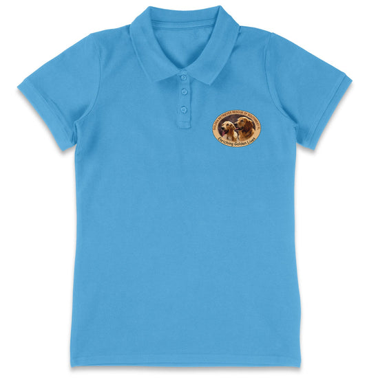 GRRSWF Enriching Golden Lives LC Logo - Women's Micro-Mesh Polo - Maroon - Medium - Graphic