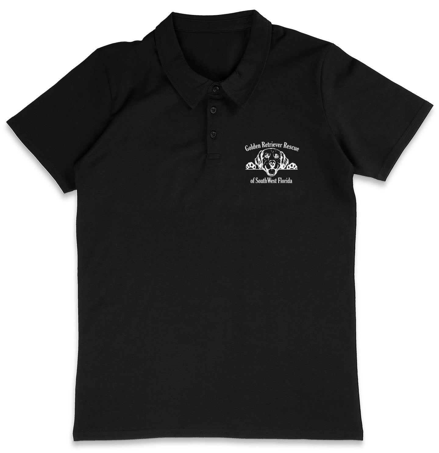 GRRSWF Paws Up LC Logo - Adult Micro-Mesh Polo - Maroon - 3X-Large - Forest Green