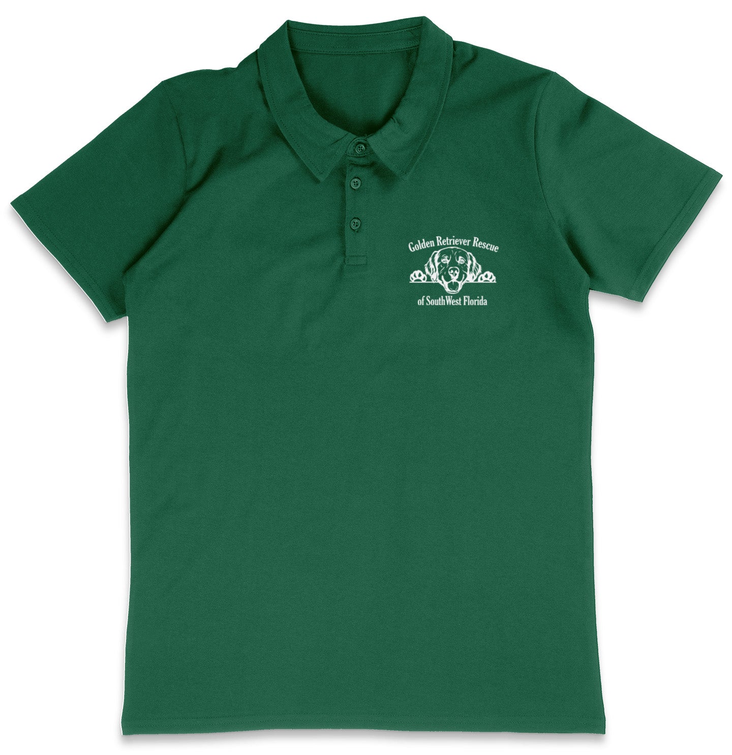 GRRSWF Paws Up LC Logo - Adult Micro-Mesh Polo - Light Blue - Small - Grey