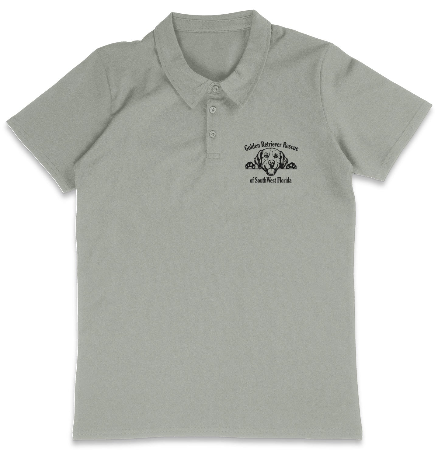 GRRSWF Paws Up LC Logo - Adult Micro-Mesh Polo - Maroon - Medium - Graphic