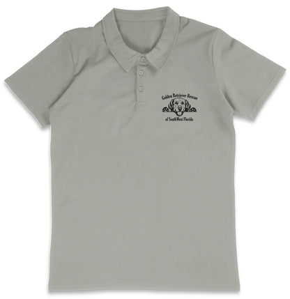 GRRSWF Paws Up LC Logo - Adult Micro-Mesh Polo - Maroon - Medium - Graphic