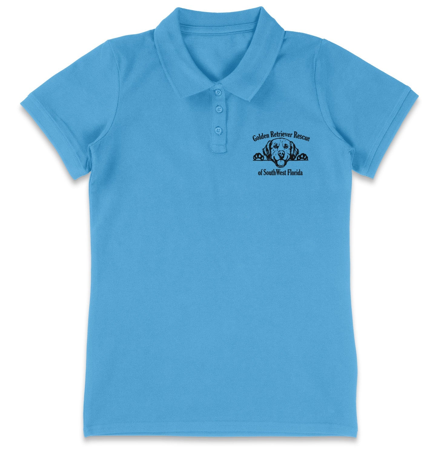 GRRSWF Paws Up LC Logo - Women's Micro-Mesh Polo - Maroon - Medium - Graphic