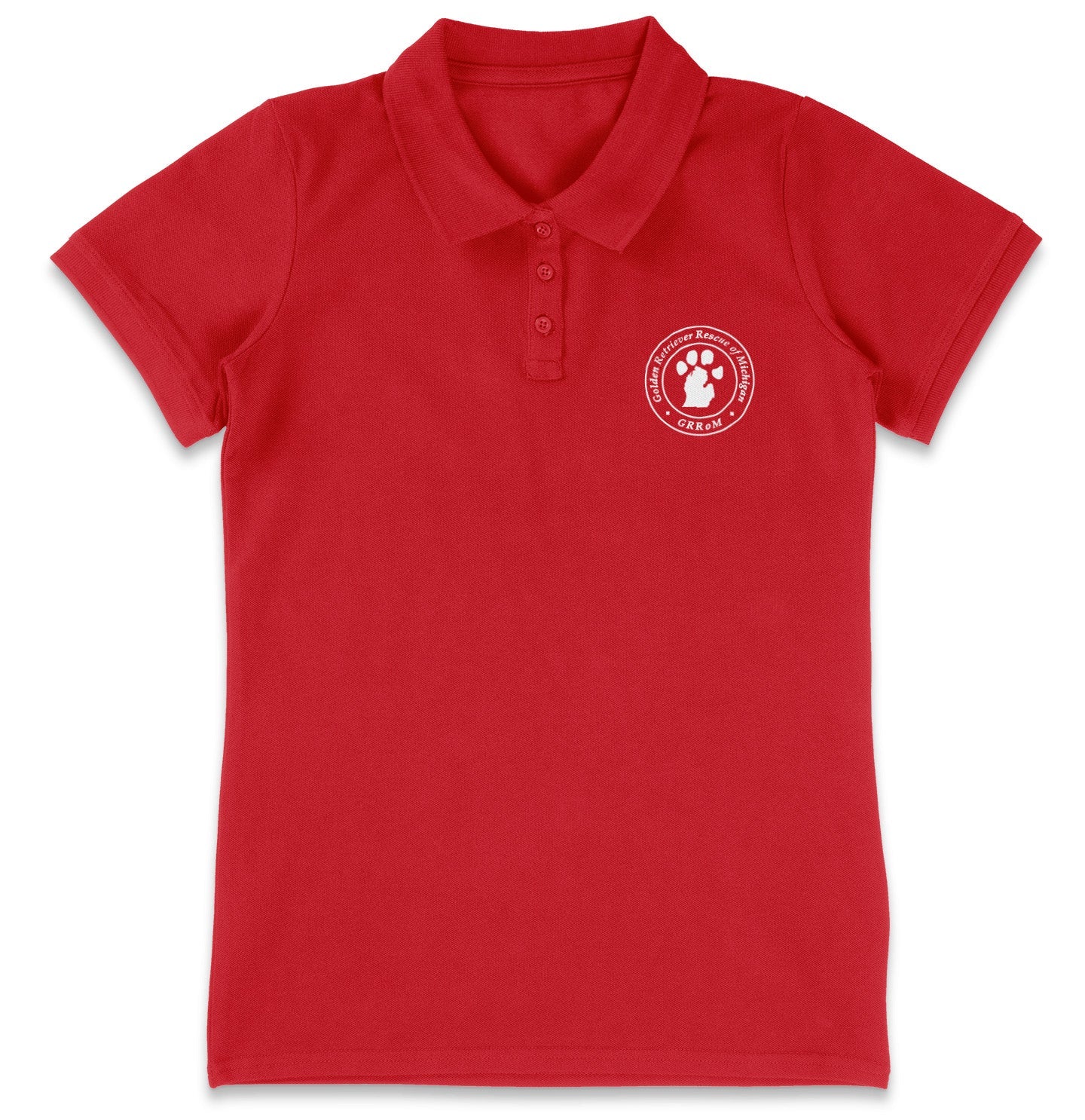 Golden Retriever Rescue of Michigan LC Logo - Women's Micro-Mesh Polo - Black - 2X-Large - Navy