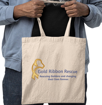 Gold Ribbon Logo - Cotton Canvas Tote