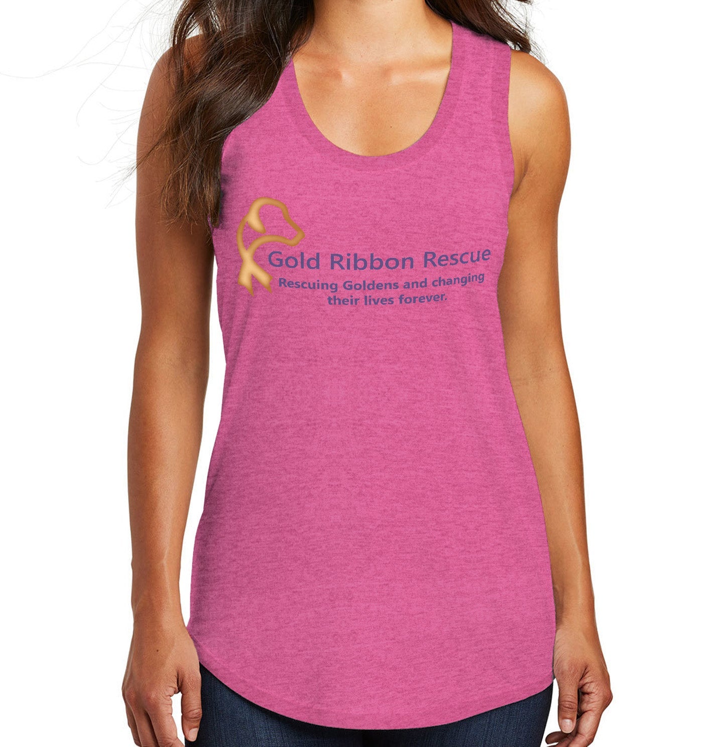 Gold Ribbon Logo - Women's Tri-Blend T-Shirt