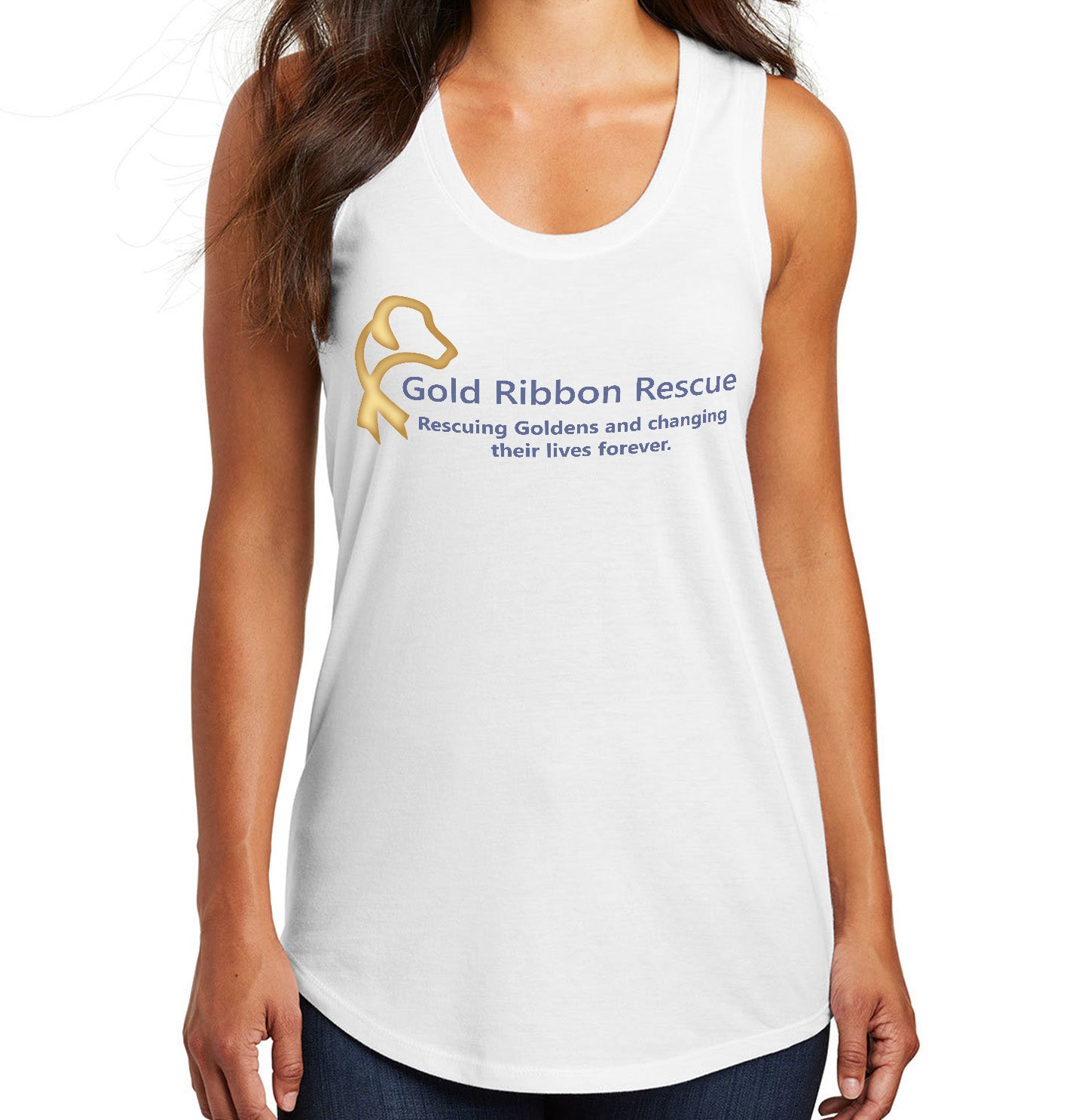 Gold Ribbon Logo - Women's Tri-Blend T-Shirt