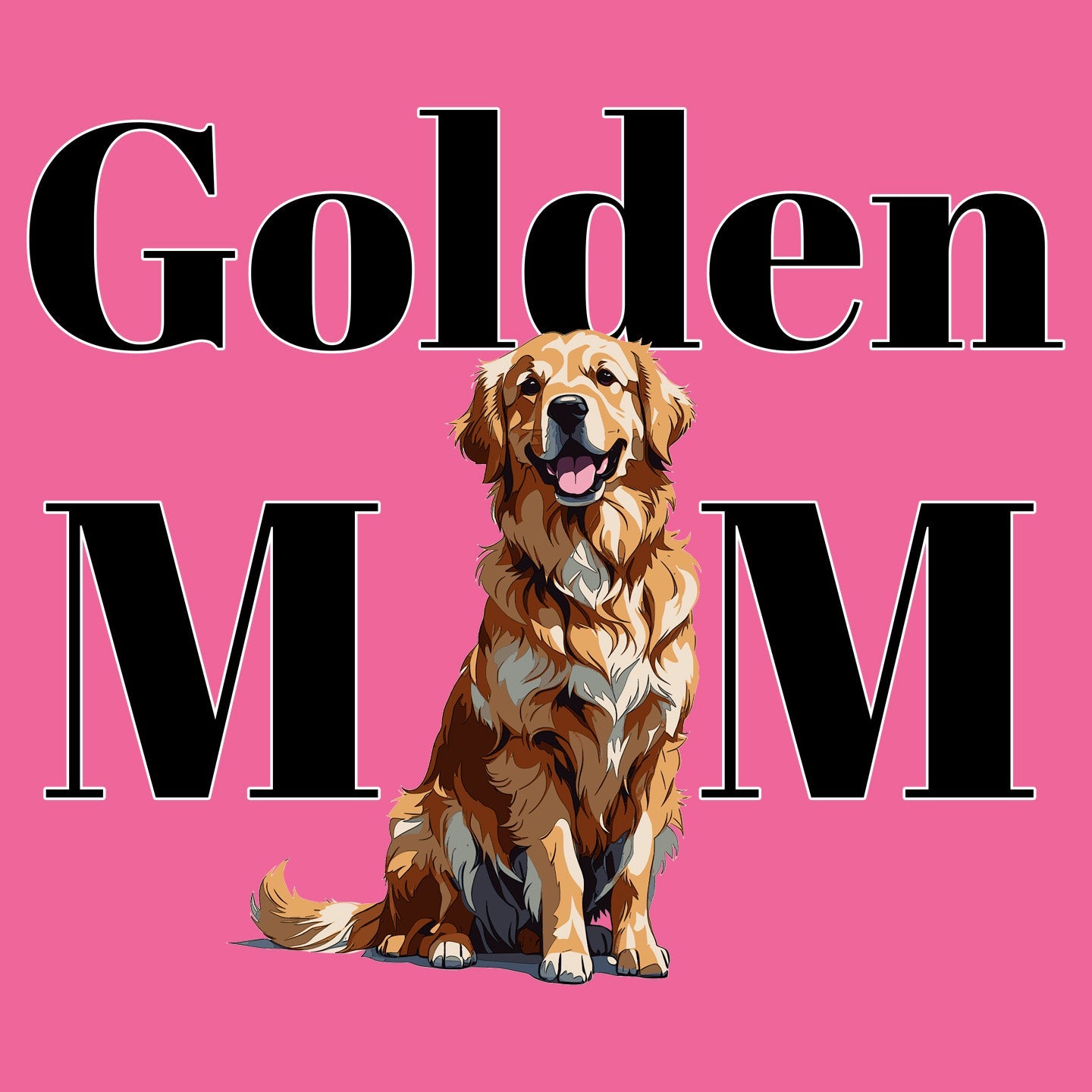 Golden Mom Illustration - Personalized Custom Women's Tri-Blend T-Shirt