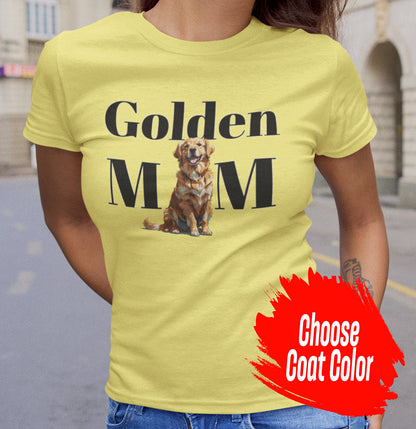 Golden Mom Illustration - Personalized Custom Women's Fitted T-Shirt