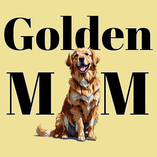 Golden Mom Illustration - Personalized Custom Women's Fitted T-Shirt