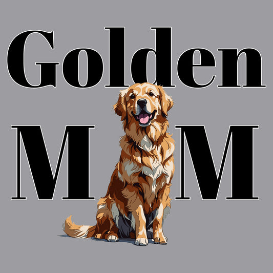 Golden Mom Illustration - Adult Unisex Crewneck Sweatshirt
