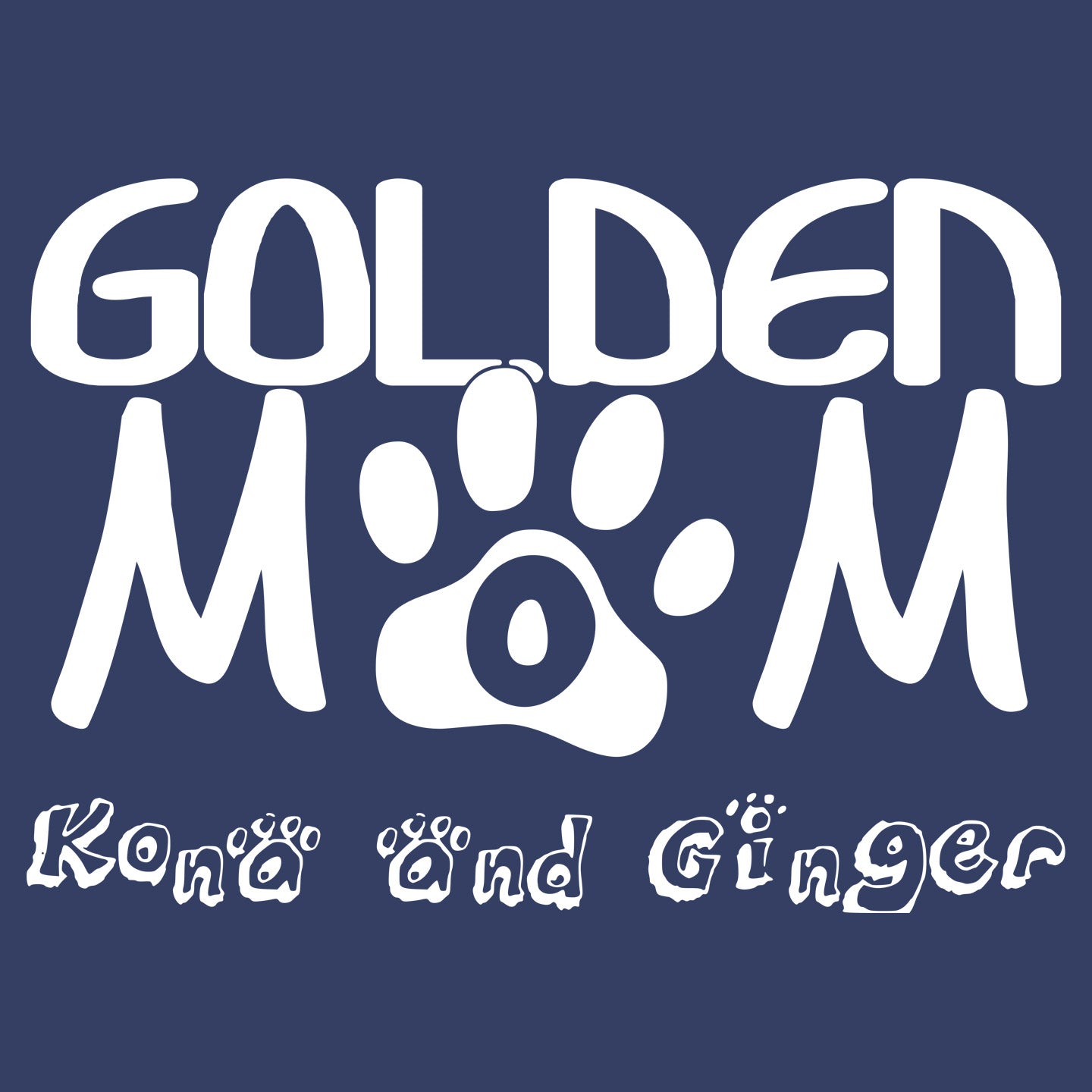 Golden Mom Paw Text - Personalized Custom Adult Unisex Hoodie Sweatshirt