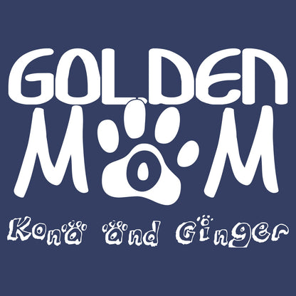 Golden Mom Paw Text - Personalized Custom Adult Unisex Hoodie Sweatshirt