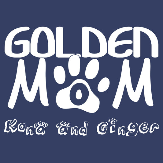 Golden Mom Paw Text - Adult Unisex Hoodie Sweatshirt
